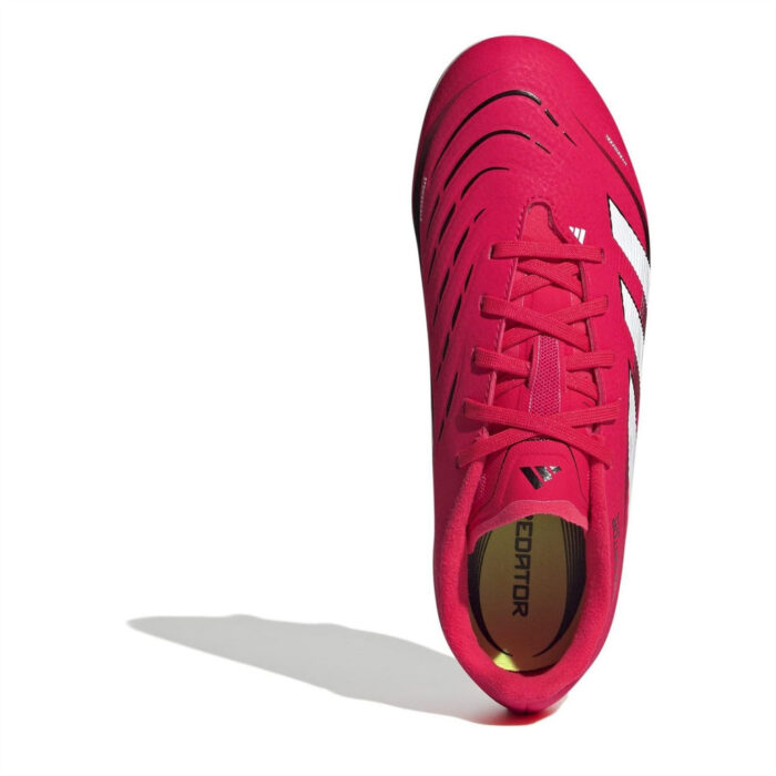 adidas Predator Junior Soft Ground Football Boots – Red/White – view 5