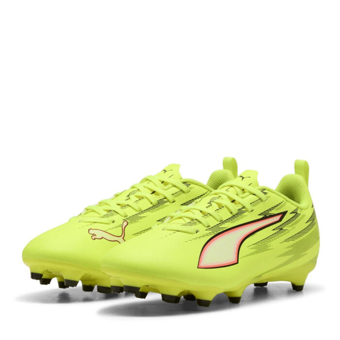 Puma Ultra Junior Firm Ground Football Boots – Yellow/Black – view 7