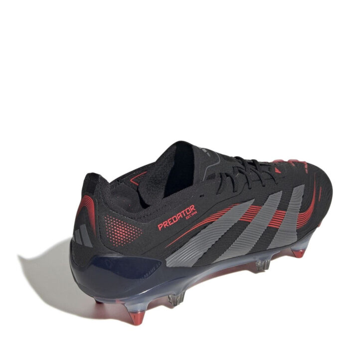 adidas Predator Soft Ground Football Boots – Black/Grey - Image 4