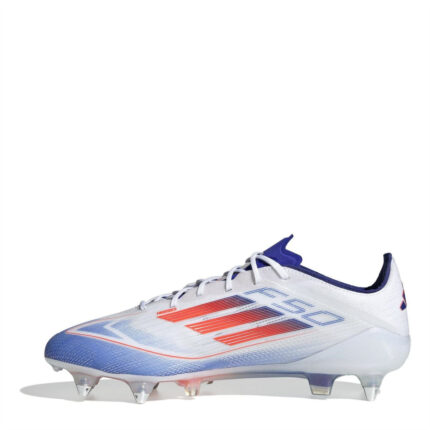 adidas F50 Soft Ground Football Boots – White/Red/Blue – view 2