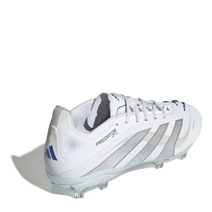 adidas Predator Junior Firm Ground Football Boots – White/Silver – view 4
