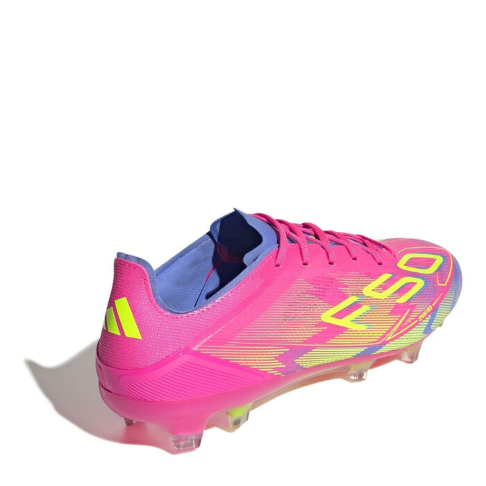 adidas F50 Firm Ground Football Boots – Pink/Lemon/Blue – view 4