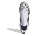 adidas F50 Laceless Junior Firm Ground Football Boots – White/Blk/Gold – view 5