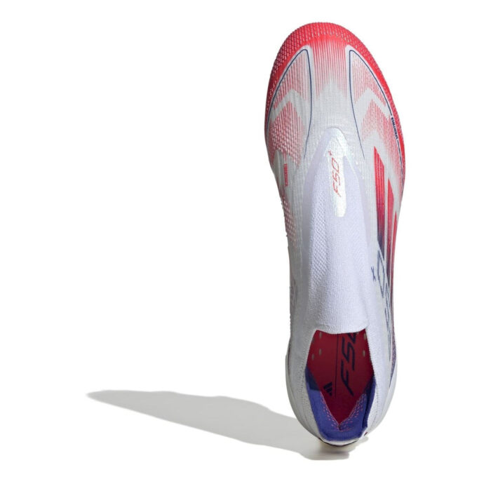 adidas Mens F50+ Firm Ground Football Boots – White/Red/Blue - Image 5