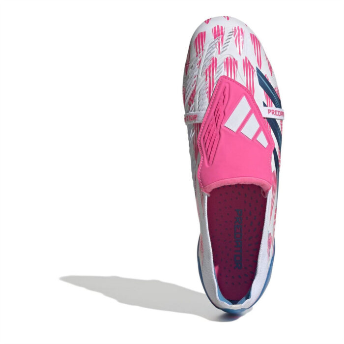 adidas Predator Firm Ground Football Boots – White/Pink – view 5