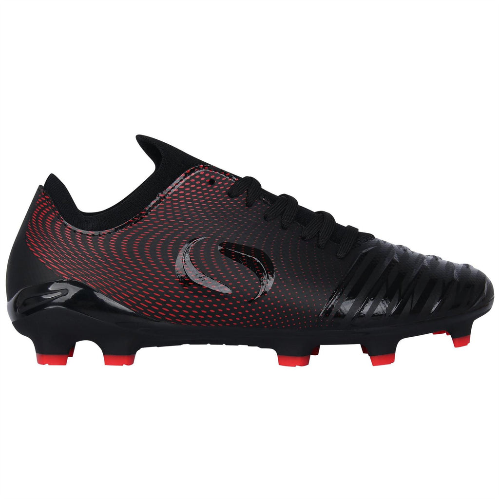 Sondico Blaze Junior Firm Ground Football Boots – Black/Red
