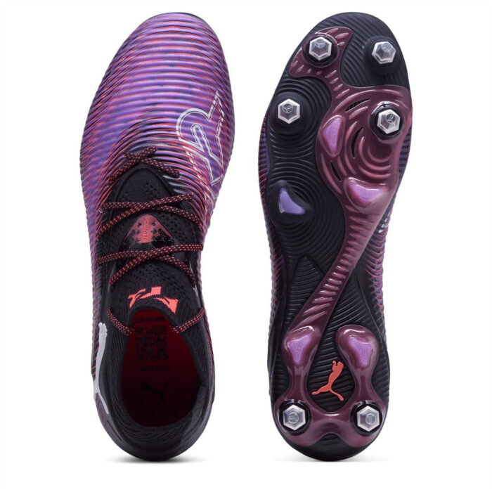 Puma Future 8 Soft Ground Football Boots – Black/Purple – view 3