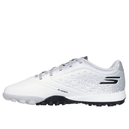 Skechers Razor Junior Turf Football Boots – White/Silver – view 2