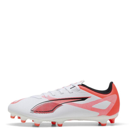 Puma Ultra 5 Firm Ground Football Boots – White/Red – view 2