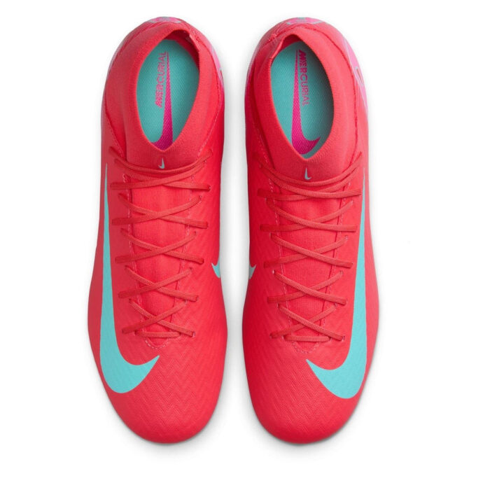 Nike Zoom Mercurial Superfly 10 Firm Ground Football Boots – Red/Green – view 6