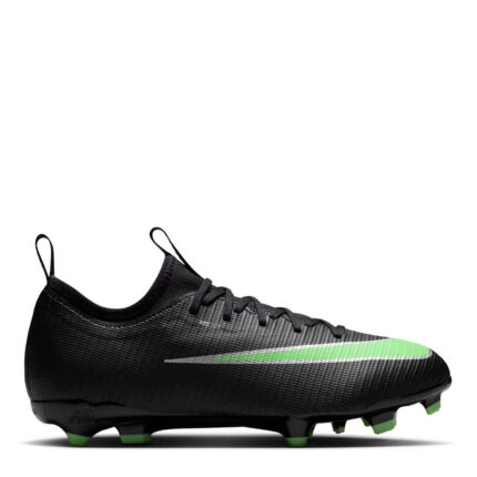 Nike Junior Firm Ground Football Boots – Black/Green
