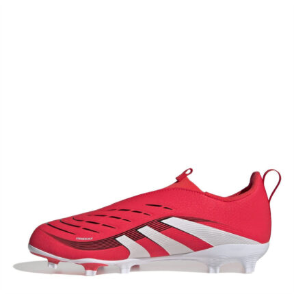 adidas Predator 3 Junior Firm Ground Football Boots – Red/White – view 2
