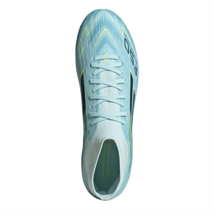 adidas Womens F50 Sparkfusion Firm Ground Football Boots – Blue/Yellow – view 5