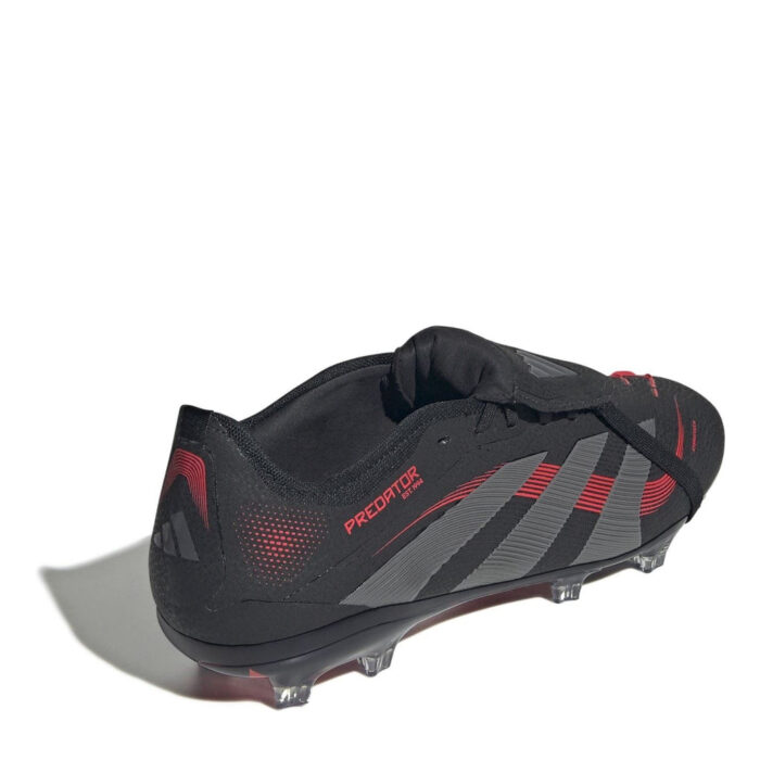 adidas Predator Firm Ground Football Boots – Black/Grey - Image 4