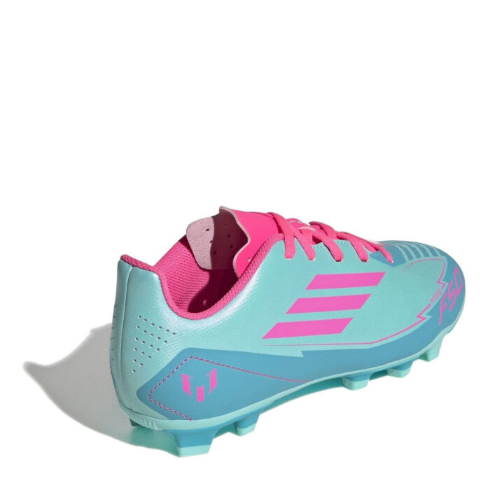 adidas F50 Junior Firm Ground Football Boots – Blue/Pink – view 4