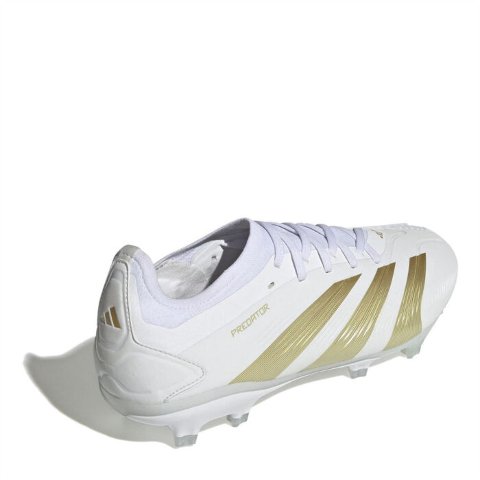adidas Predator 24 Firm Ground Football Boots – White/Gold Met – view 4