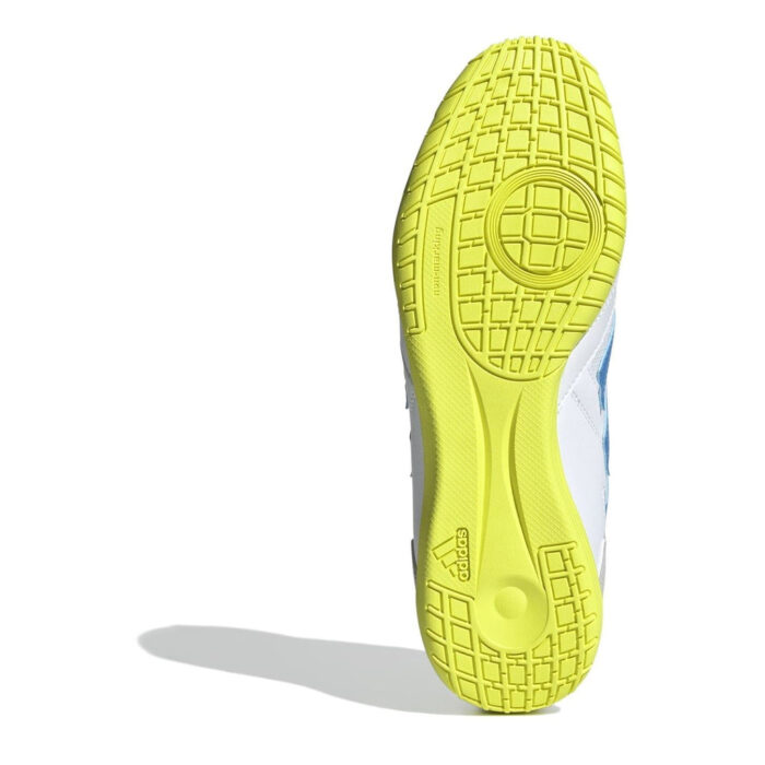 adidas Super Indoor Football Boots – White/Blue/Yllw – view 6