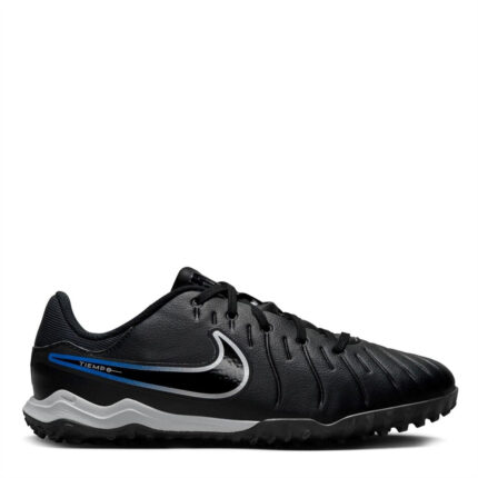 Nike Tiempo Legend 10 Junior Turf Football Boots – Black/Chrome