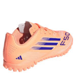adidas F50 Messi Junior Turf Football Boots – Orange/Blue - Image 4