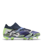 Puma Future 7 Firm Ground Football Boots – Grey/White/Grn – view 4