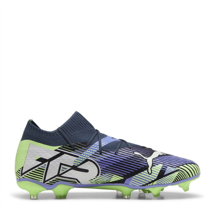 Puma Future 7 Firm Ground Football Boots – Grey/White/Grn – view 4