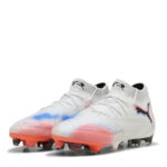 Puma Womens Future 8 Firm Ground Football Boots – White/Black/Red