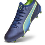 Puma King Firm Ground Football Boots – Blue/Green - Image 6