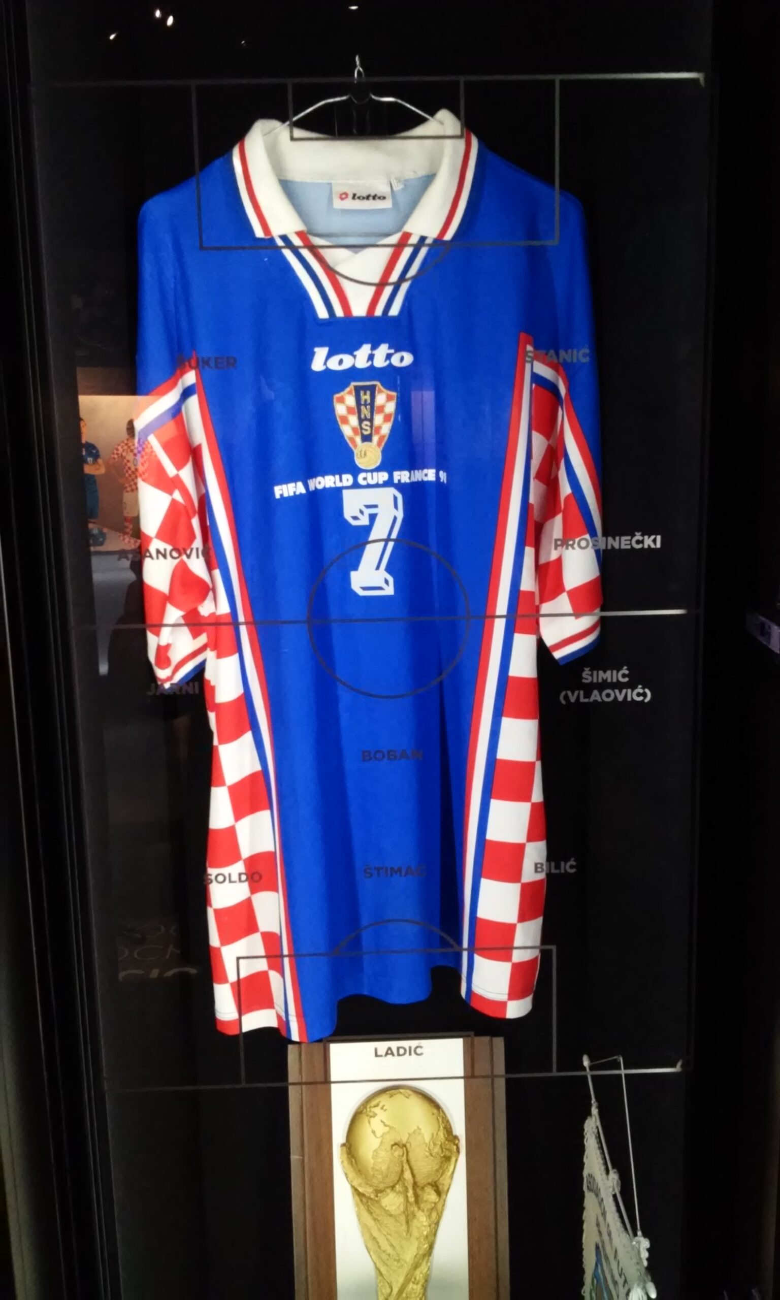 Croatia 1998 World Cup jersey with the red-and-white checkerboard sahovnica pattern