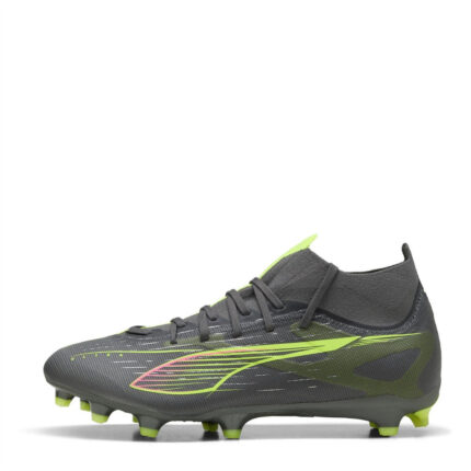 Puma Mens Ultra Firm Ground Football Boots – Silver/Yellow – view 2