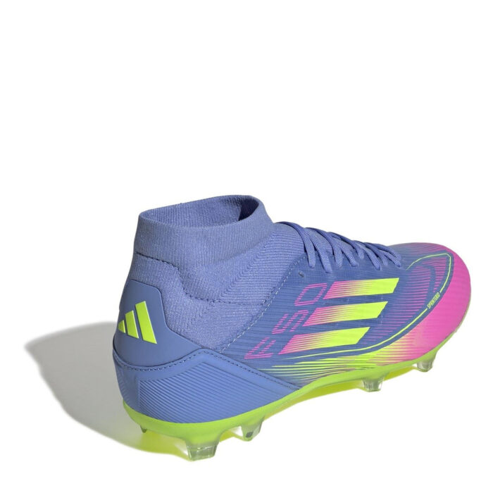 adidas Womens F50 Firm Ground Football Boots – Blue/Lemon – view 4