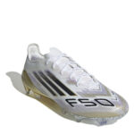 adidas F50 Firm Ground Football Boots – White/Blk/Gold – view 4
