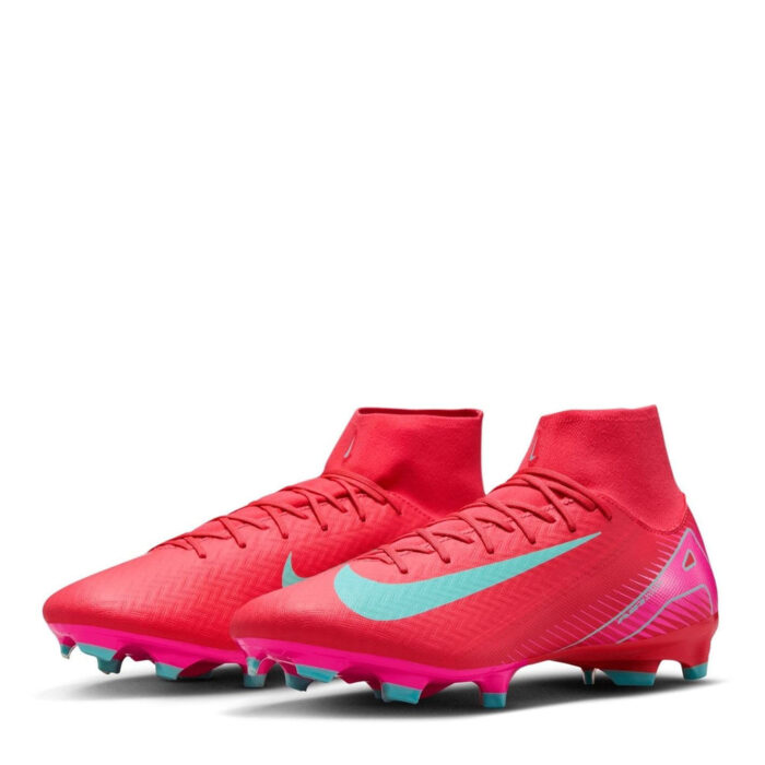 Nike Zoom Mercurial Superfly 10 Firm Ground Football Boots – Red/Green – view 4