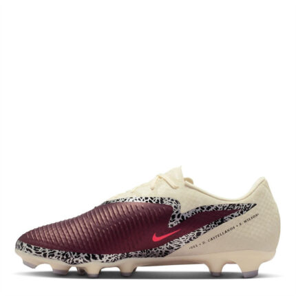 Nike Phantom 6 Low Firm Ground Football Boots – Burgundy/Print – view 2