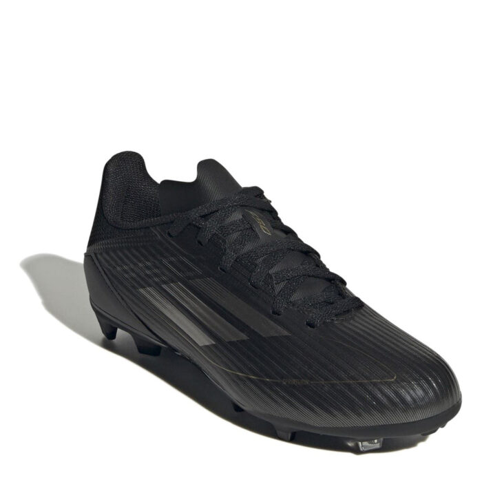 adidas F50 Junior Firm Ground Football Boots – Black/Silver – view 3