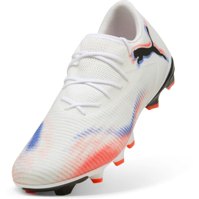 Puma Future 8 Firm Ground Football Boots – White/Black/Red - Image 6