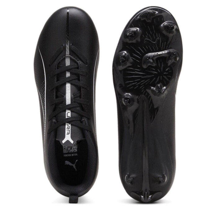 Puma Ultra Junior Firm Ground Football Boots – Black/White - Image 3