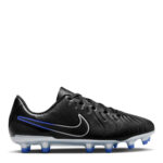 Nike Tiempo Legend 10 Junior Firm Ground Football Boots – Black/Chrome