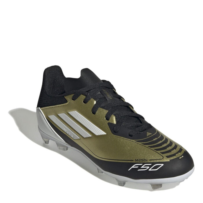 adidas F50 Junior Firm Ground Football Boots – Gold/Black – view 3