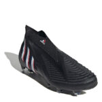 adidas Predator + Firm Ground Football Boots – Black/White - Image 3