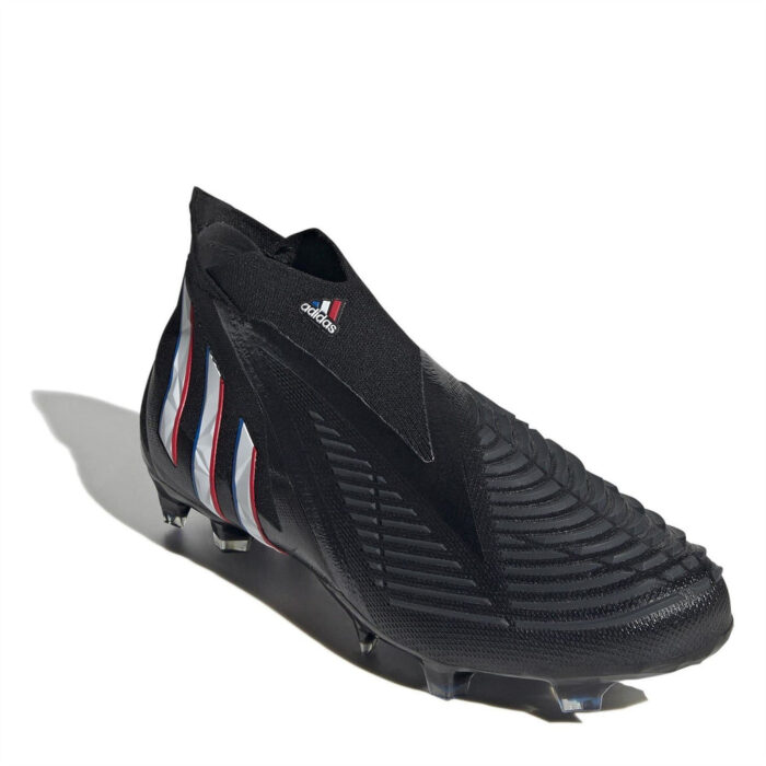 adidas Predator + Firm Ground Football Boots – Black/White - Image 3