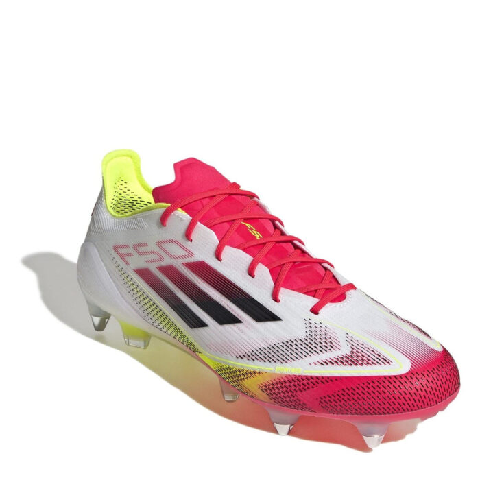 adidas F50 Soft Ground Football Boots – White/Red – view 3
