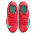 Nike Mercurial Superfly 10 Junior Firm Ground Football Boots – Red/Green - Image 6