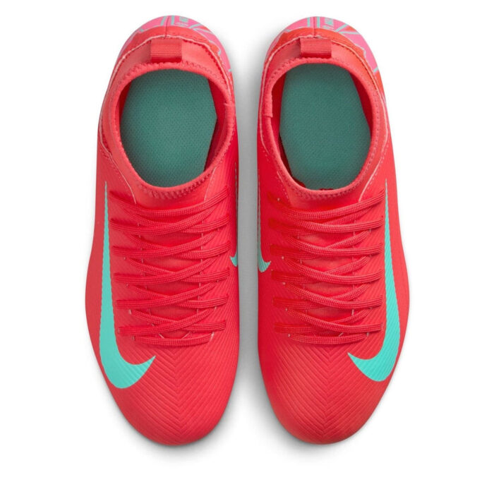 Nike Mercurial Superfly 10 Junior Firm Ground Football Boots – Red/Green - Image 6