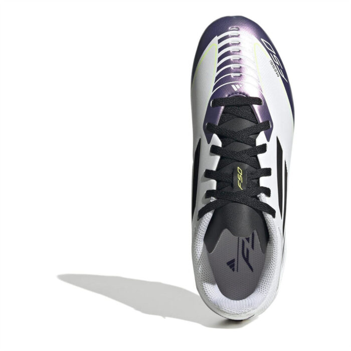 adidas F50 Junior Firm Ground Football Boots – White/Purple – view 5