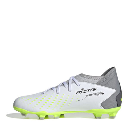 adidas Predator Edge.3 Junior Firm Ground Football Boots – Wht/Blk/Lemon – view 2