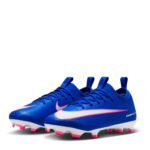 Nike Zoom Mercurial Vapor 16 Junior Firm Ground Football Boots – Blue/Wht/Pink – view 4