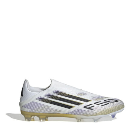 adidas F50 Firm Ground Football Boots – White/Blk/Gold