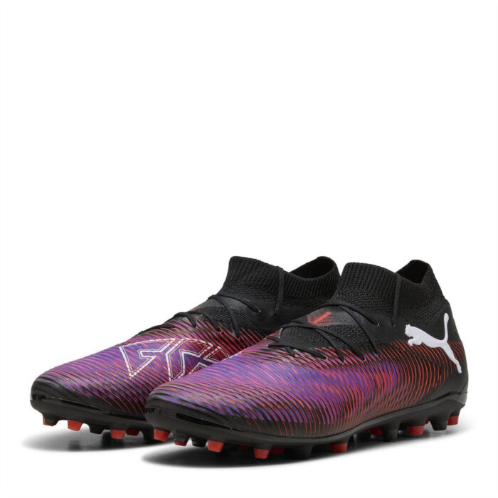 Puma Mens Future 8 Multi-Ground Football Boots – Black/White/Red – view 7