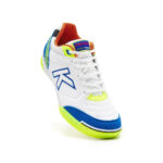 Kelme Precision Low Top Indoor Football Boots – White-Blue-Lime – view 2