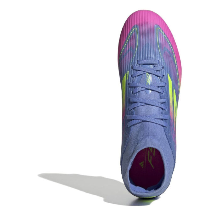 adidas Womens F50 Firm Ground Football Boots – Blue/Lemon – view 5